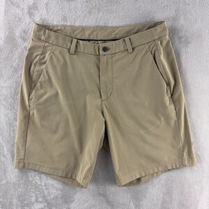 Lululemon Commission Shorts Mens Size 36 Khaki Stretch Performance Golf